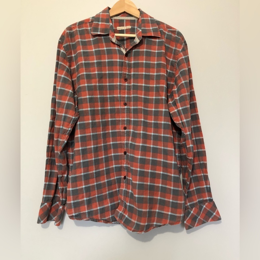 Age of Wisdom Men’s XL Linen Blend Button Down